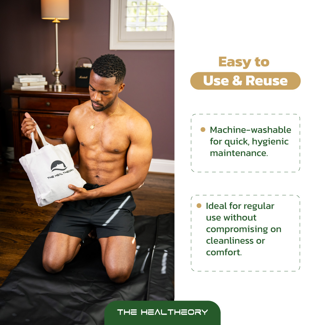 100% COTTON SAUNA BLANKET LINER + TOTE - Image 9